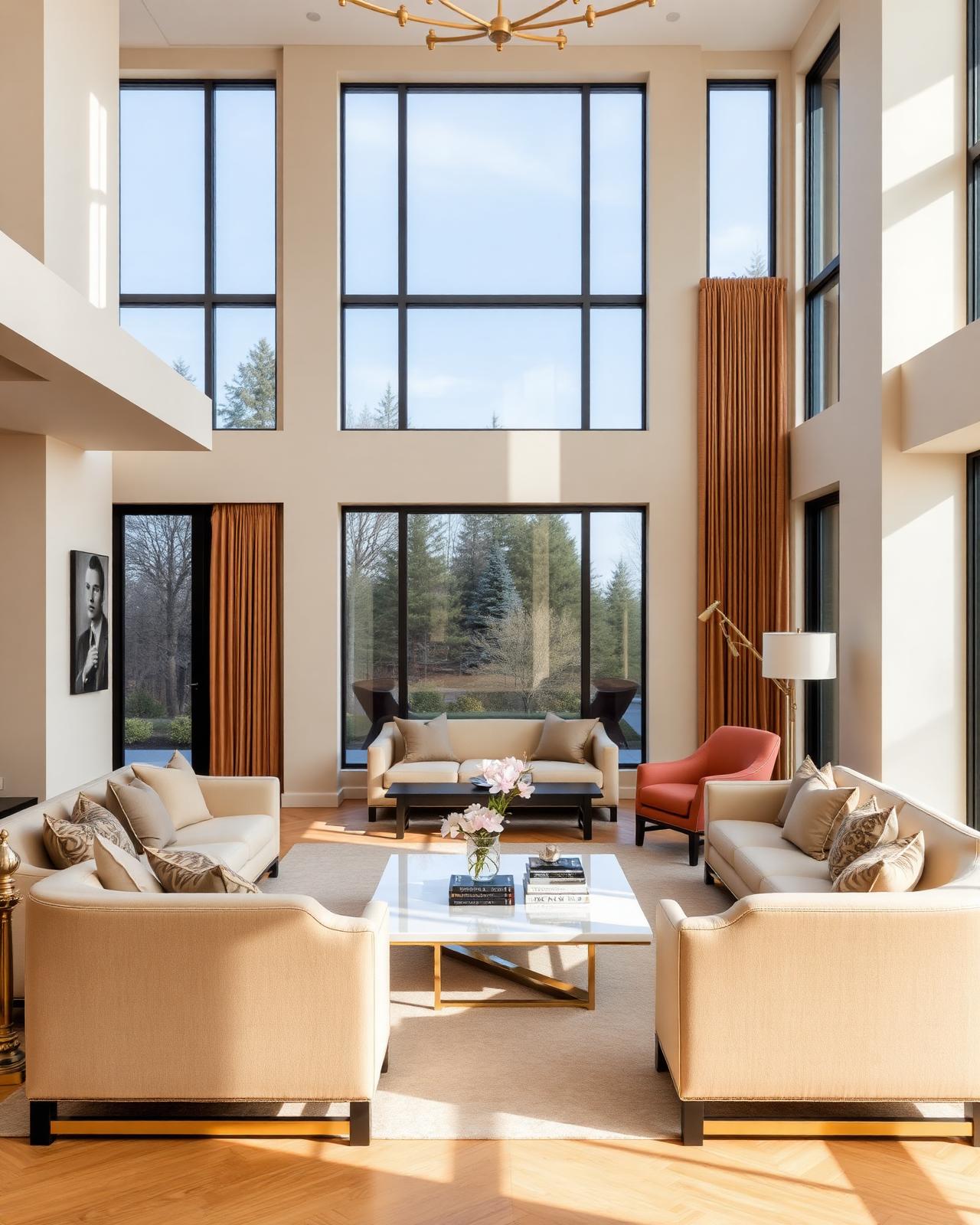 Refined interior with abundant natural light